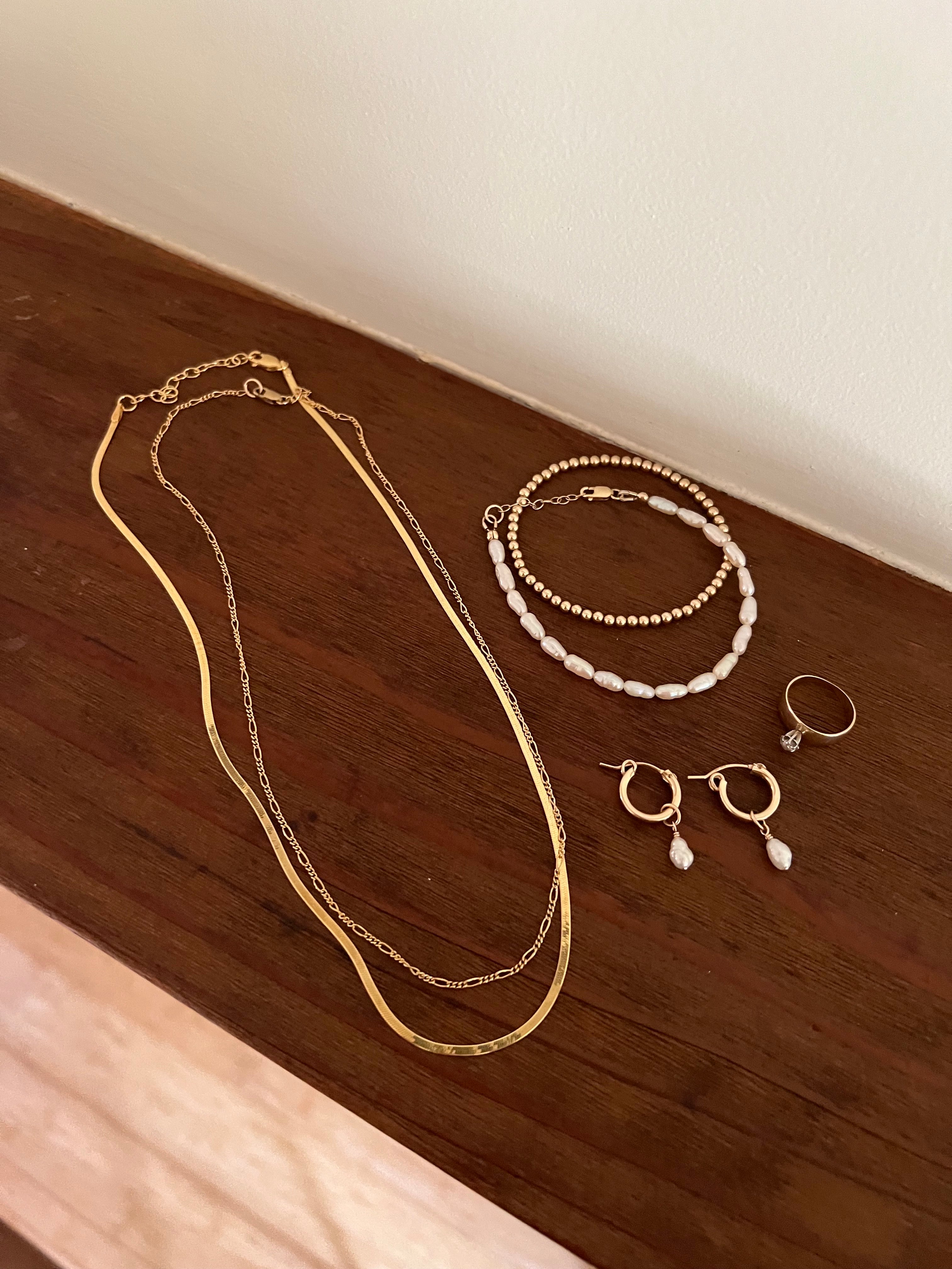 Dainty Vintage Pearl Huggies