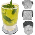 Premium Felt Coasters for Drink Set of 18 Pcs - (square/circle/hexagon)