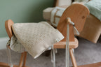 Toffee Pointelle Knit Blanket
