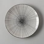 8-Inch Porcelain Shallow Dish – Elegant Round Dinner Plate Collection