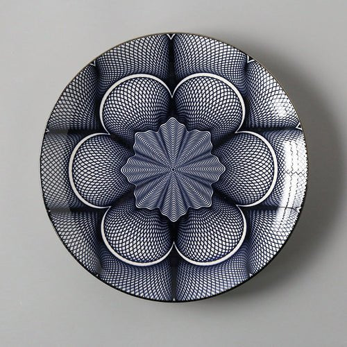 8-Inch Porcelain Shallow Dish – Elegant Round Dinner Plate Collection