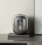 10.5x10.5x13' Aluminum Vase, Silver Streaks
