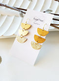Semi-circle gold drop dangles