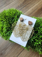 Monstera earring