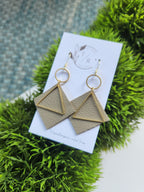 Wren| Geometric genuine leather dangles