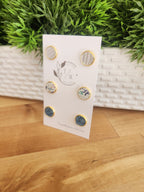 Triple Leather button sets