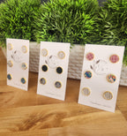 Triple Leather button sets