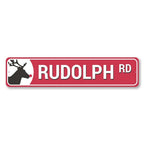 Rudolph Road Reindeer Holiday Sign