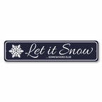 Let It Snow Somewhere Else Holiday Sign