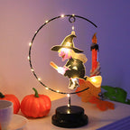 Led Halloween Wrought Iron Witch Modeling Lamp Atmosphere Decorative