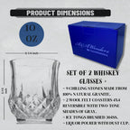 Whiskey Glasses 10oz Premium Scotch Glasses Set of 2 Old Fashioned Whiskey