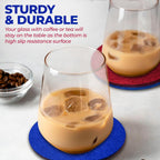 Premium Felt Coasters for Drink, by AA Wonders (Wine Red/Royal Blue)