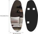 43X16 Asymmetrical Frameless Mirror