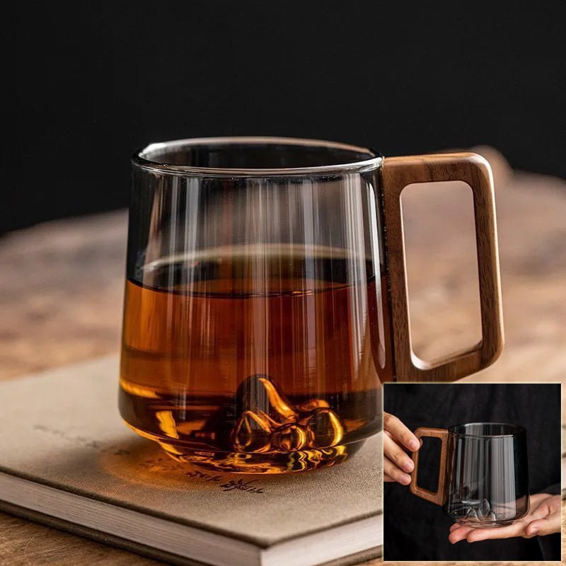 Stylish Borosilicate Glass – Green-Gray 400-430ml
