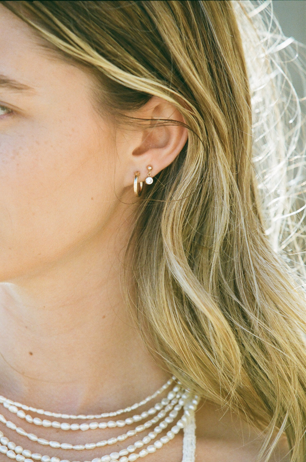 Sea Crystal Drop Earrings