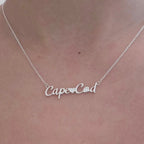 Dainty Cape Cod Script Necklace