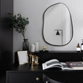 Modern Asymmetrical Wall Mirror – Squiggly MDF Wood Artistic Design