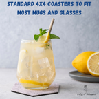 Premium Felt Coasters for Drink Set of 18 Pcs - (hexagon)