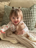 Oat Ribbed Toddler Blanket
