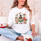 Christmas Geese, Sweaters, Funny, Adorable, Cute, Retro Sweatshirt