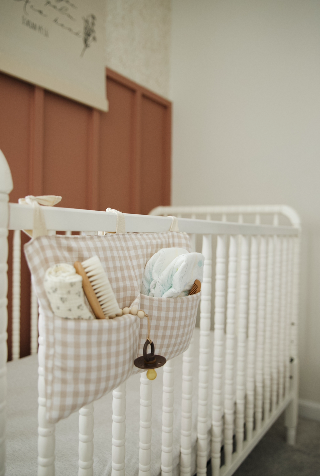 Haven Baby Crib Diaper Caddy Storage Organizer Nursery Room