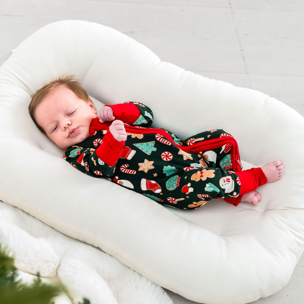 Scarlett Christmas Cookies Bamboo Convertible Footie