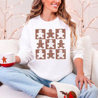 Gingerbread Men, Christmas Cute, Minimalist Sweatshirt