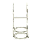Huntley Horseshoe 3-Bottle Wine Rack, Aluminum Silver Finish