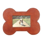 Huntley Pet Leather Bone Shaped Picture Frame, 4x6
