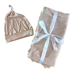 Tan Swaddle + Hat Set