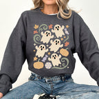 Vintage Ghosts, Floral, Halloween, Retro, Spooky, Costume, Fall, Graphic Sweatshirt