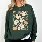 Vintage Ghosts, Floral, Halloween, Retro, Spooky, Costume, Fall, Graphic Sweatshirt