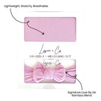 Lillian Pink Swaddle + Headband Set