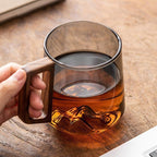 Stylish Borosilicate Glass – Green-Gray 400-430ml