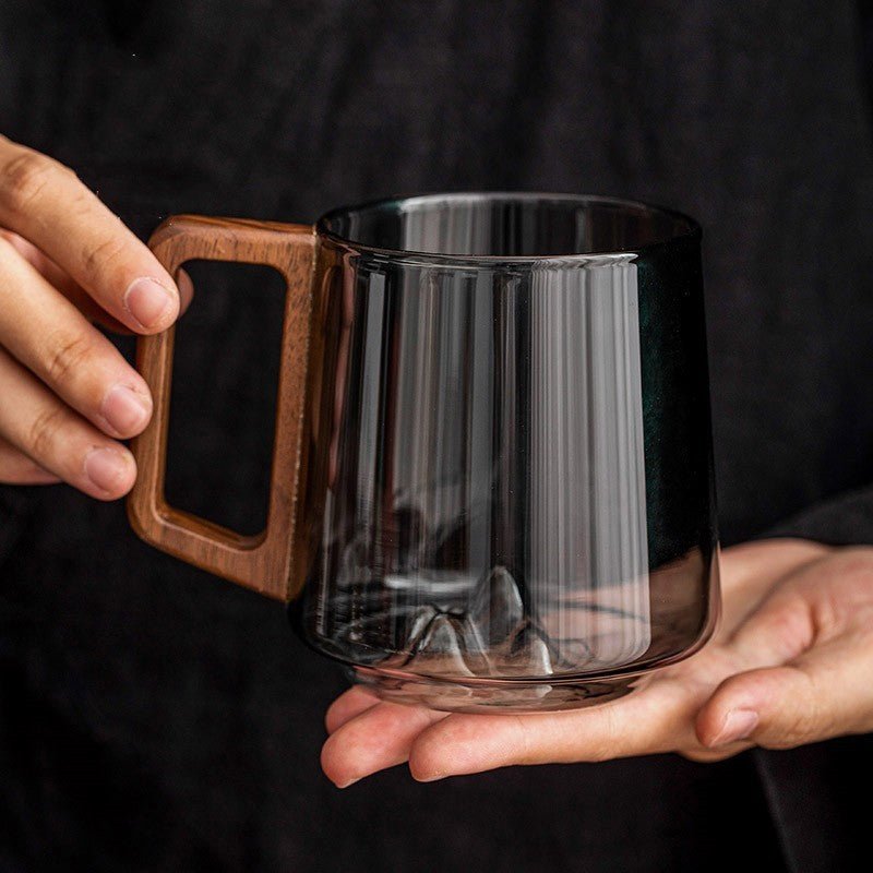 Stylish Borosilicate Glass – Green-Gray 400-430ml
