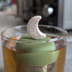 Ivory Flower Crescent Moon Floating Tea Steeper