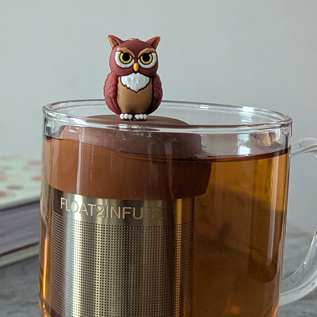 Owl Floating Tea Steeper l light brown
