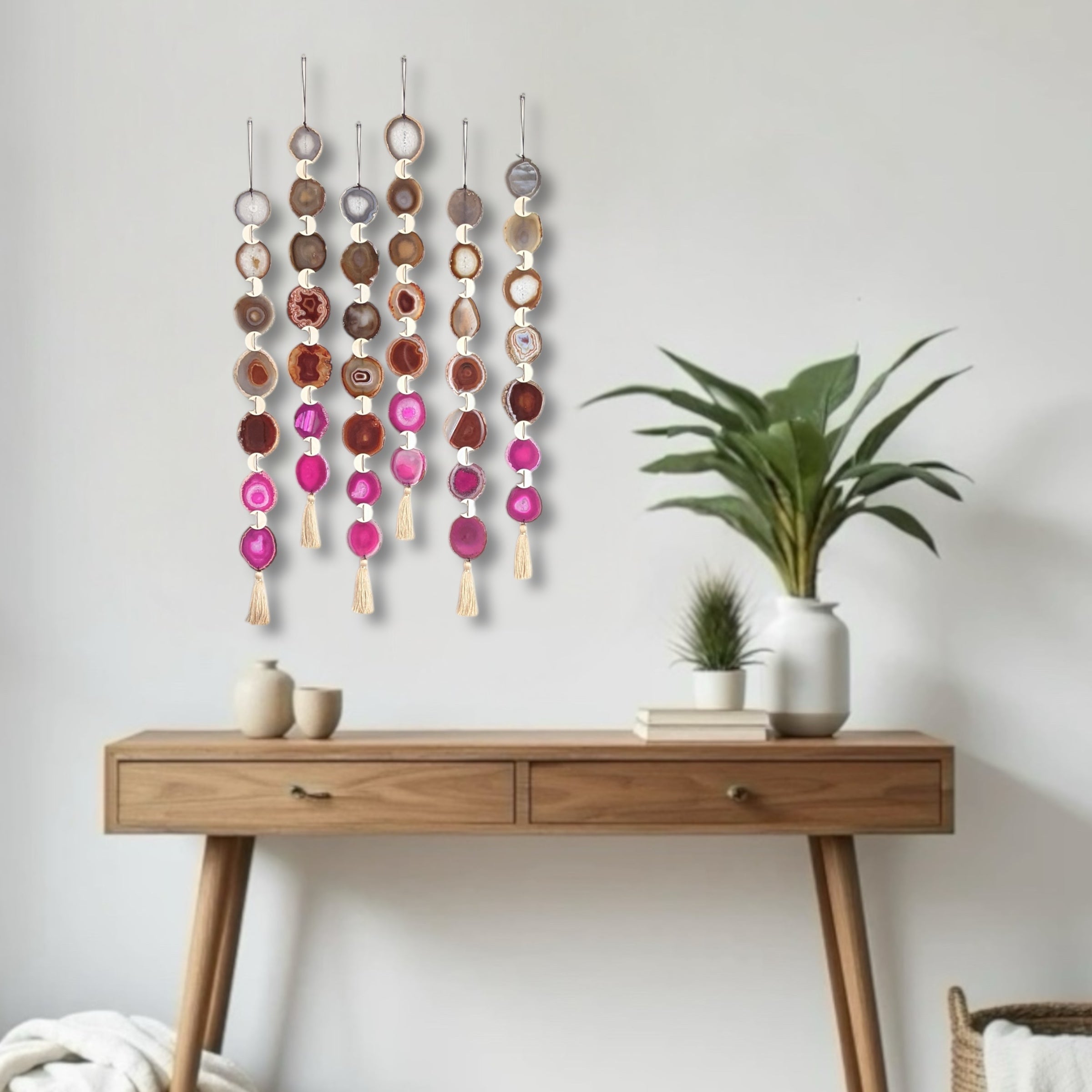 Sunset Ombre Agate Wall Hanging