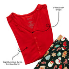 Scarlett Christmas Cookies Bamboo Women's Lounge Top