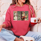 Santa, Snowman, Christmas Tree, Reindeer Sweatshirt