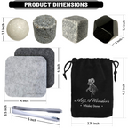 Premium Whiskey Stones Set Of 4 Geometrical shapes
