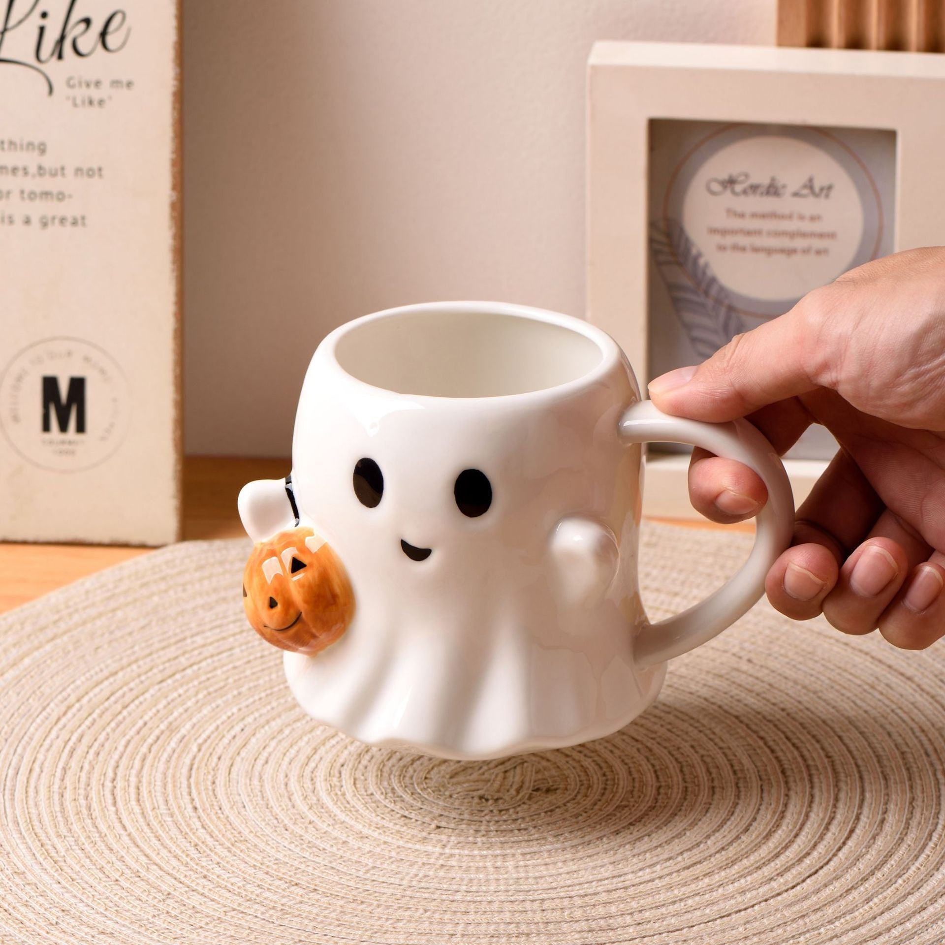Pumpkin Ghost Cup Halloween Creative Cute Water Glass