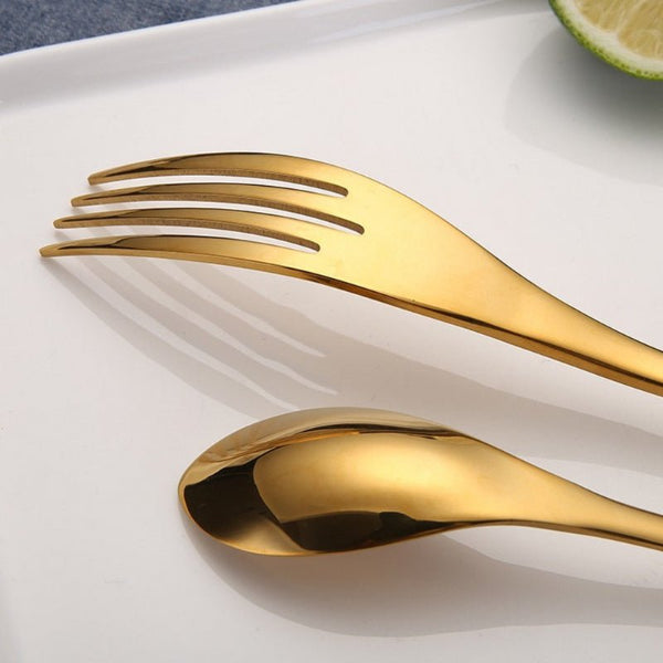 4-Piece Stainless Steel Cutlery Set – Knife, Fork, Spoon & Teaspoon