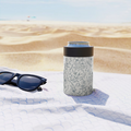 Blue Gray Flower Can Cooler