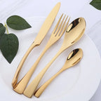 4-Piece Stainless Steel Cutlery Set – Knife, Fork, Spoon & Teaspoon