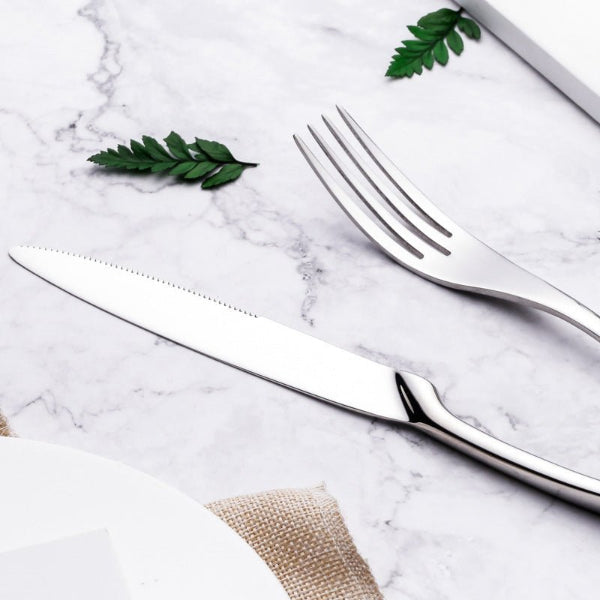 4-Piece Stainless Steel Cutlery Set – Knife, Fork, Spoon & Teaspoon