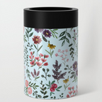Bright Watercolor Flower - Blue - Can Cooler/Koozie