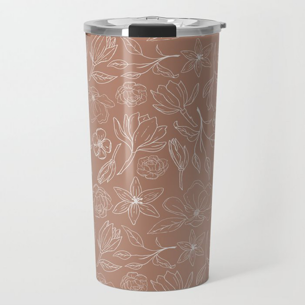 Copper Magnolia Travel Coffee Mug