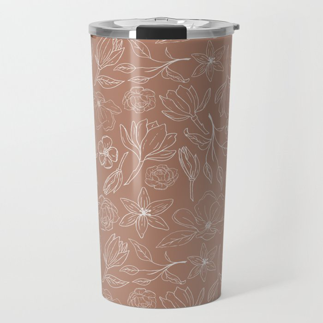Copper Magnolia Travel Coffee Mug