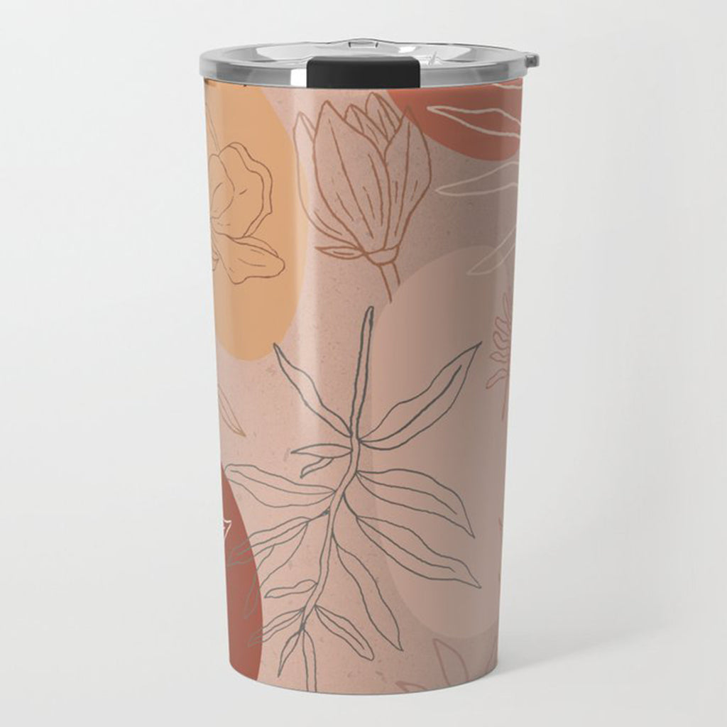 Pink Abstract Desert Travel Coffee Mug